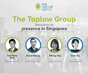 2020年1月 - 新加坡旨在满足特殊的增长。Taplow集团很高兴地宣布形成Taplow新加坡。